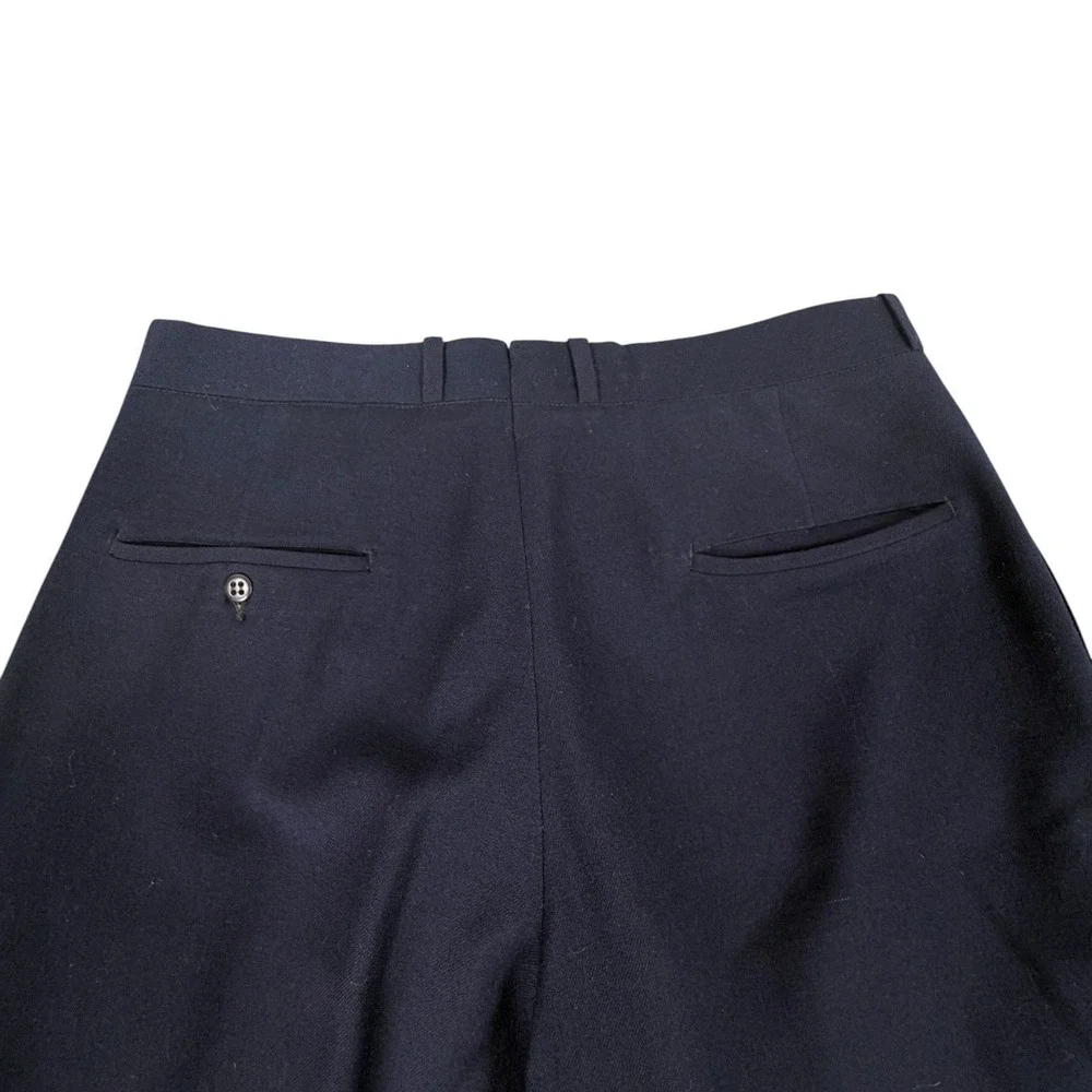 1950s Bond Clothes 34X31 2 piece suit Men Navy Blue Wool Professional